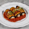 Eggplant Involtini with Creamy Cashew Ricotta, Spinach & Tomato Basil Sauce